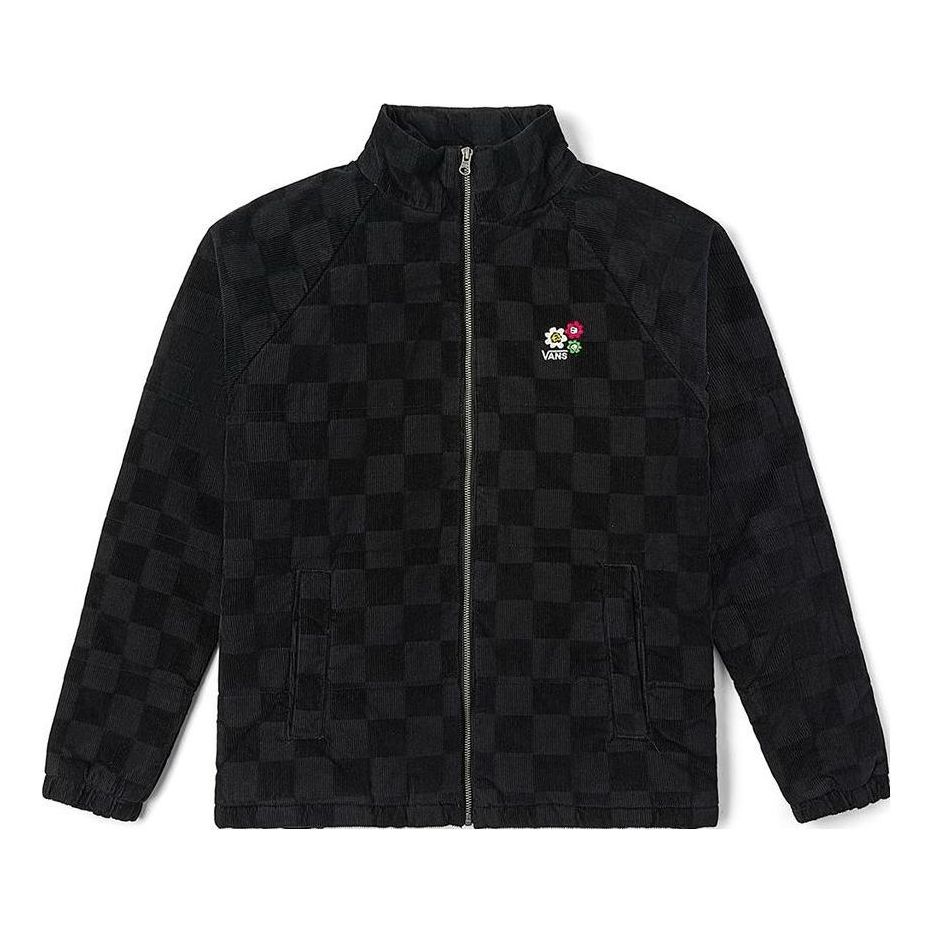 Bomber bunda Vans Anaheim Floral Cord Checker Jacket Čierna | VN00044DY28, 0
