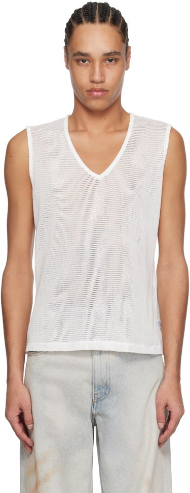 Tielko Maison Margiela MM6 Maison Margiela V-Neck Tank Top Biela | SH2NL0008 M20111, 0