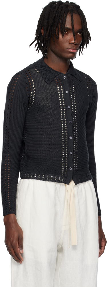 Sveter Eckhaus Latta Eckhaus Latta Sol Knit Cardigan Čierna | 8103-EL-PS25-M - MOULES, 1