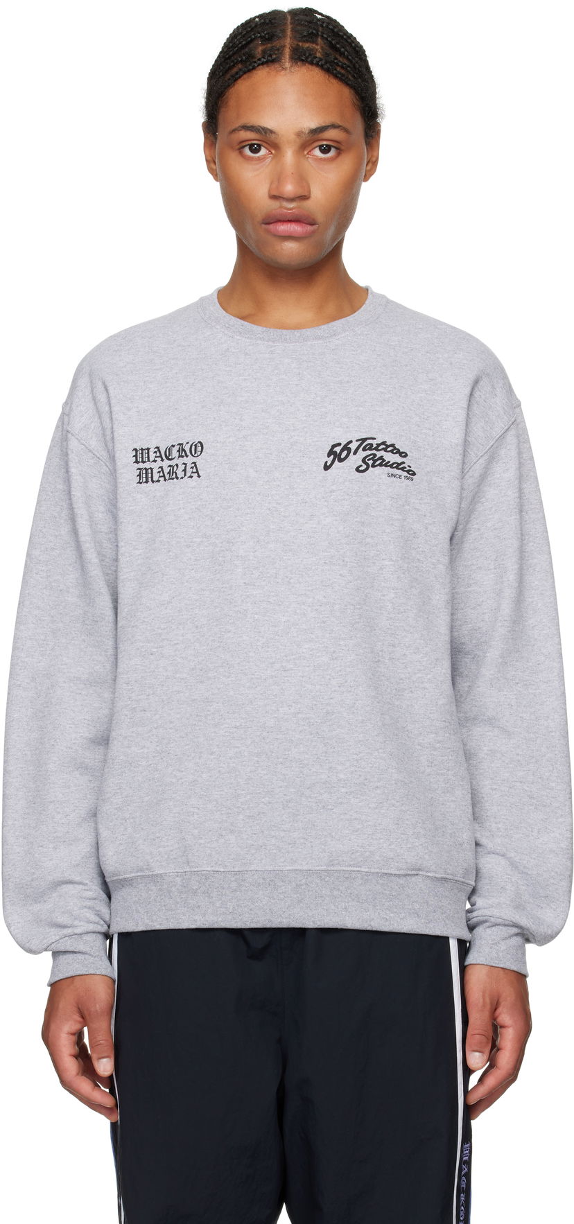 Mikina WACKO MARIA Studio Edition Crew Neck Sweatshirt Šedá | 56TS-WM-SS02