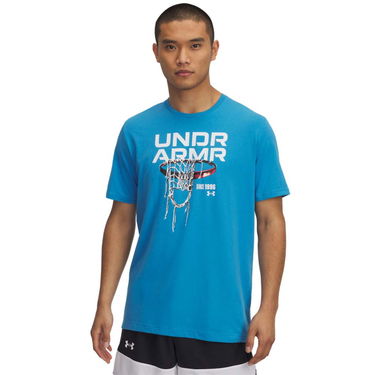 Tričko Under Armour Under Armour Hoops Net T-Shirt Modrá | 1390188-452, 0