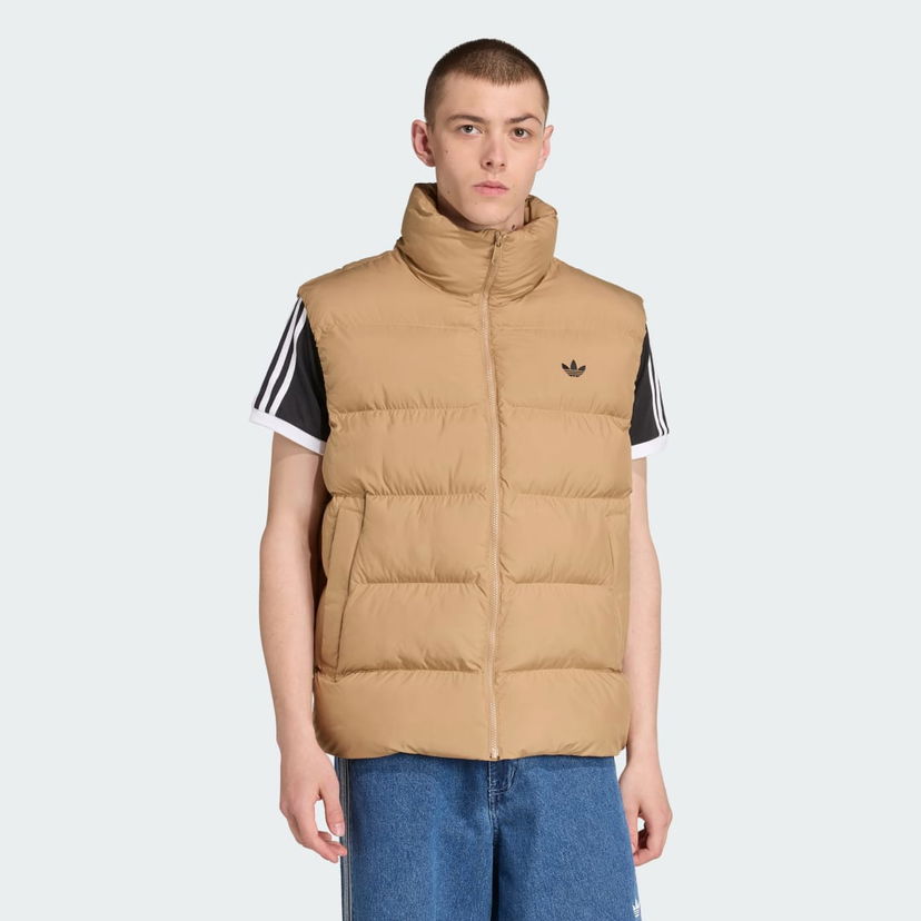 Vesta adidas Performance Puffer Vest Hnedá | JX4124