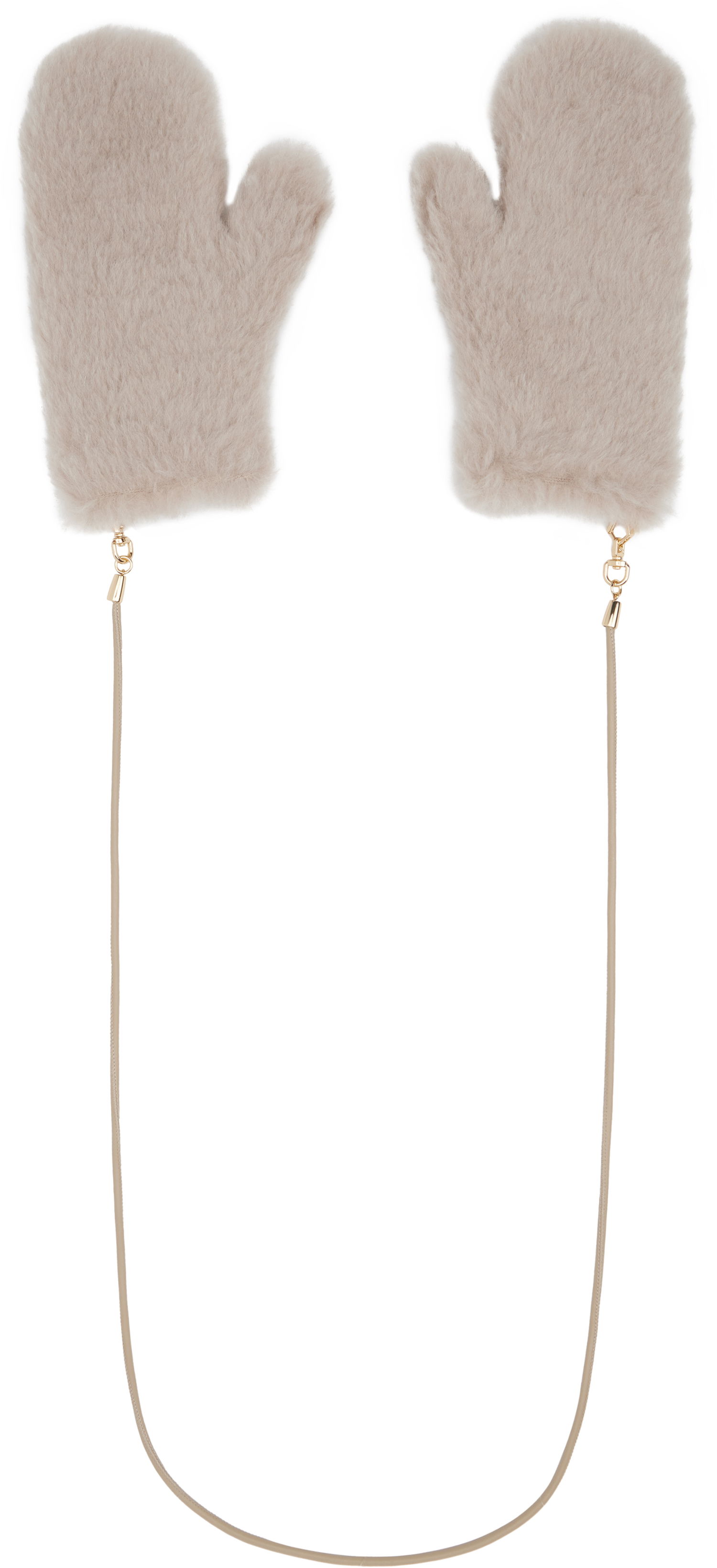 Rukavice Max Mara Max Mara Ombrato Faux Fur Mittens Béžová | 2424566062600 MM10501, 0
