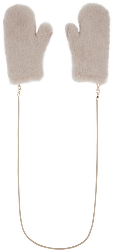 Rukavice Max Mara Max Mara Ombrato Faux Fur Mittens Béžová | 2424566062600 MM10501, 0