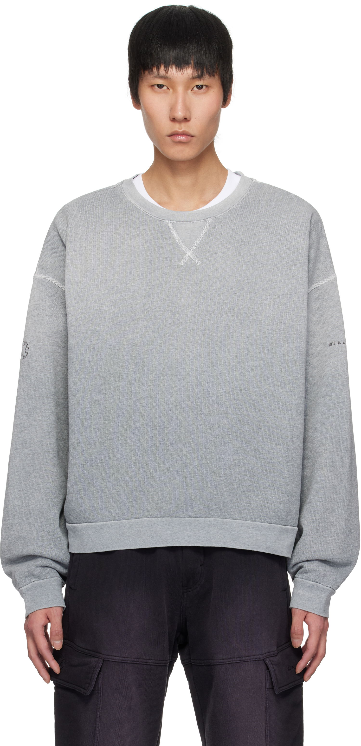 Mikina 1017 ALYX 9SM ALYX 9SM Garment Dye Boxy Crewneck Sweatshirt Šedá | AAMSW0243FA01, 0