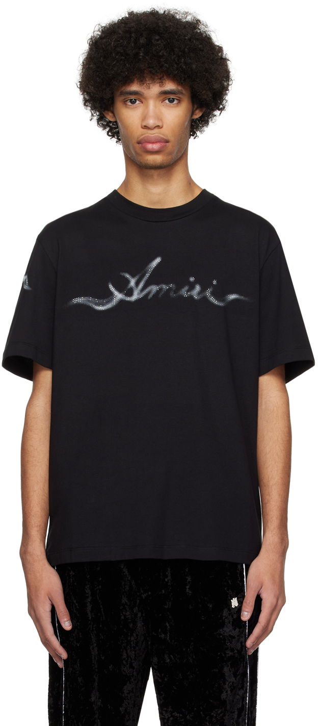 Tričko AMIRI Smoke T-Shirt Čierna | PS24MJL006