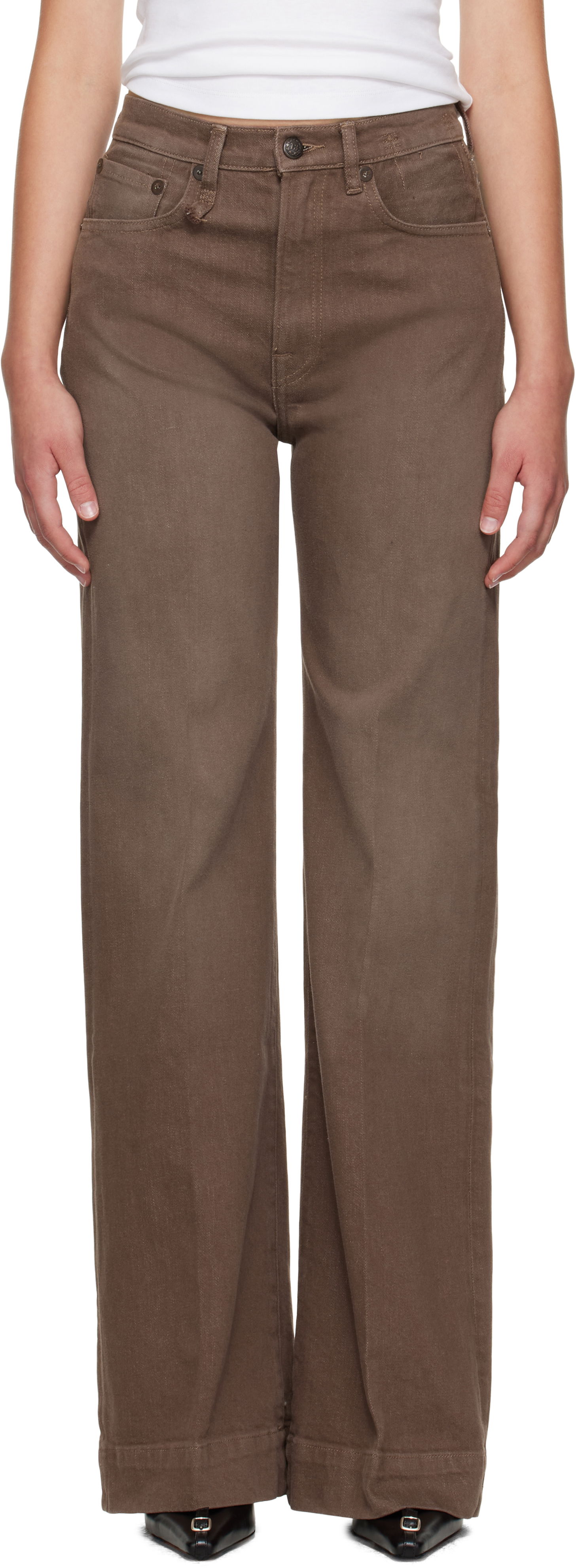 Džínsy R13 R13 Flared Jeans Hnedá | R13WD188-D331A, 0