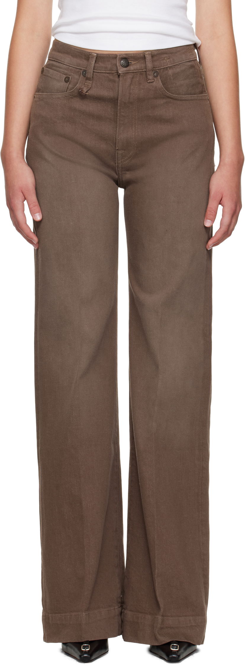 Džínsy R13 R13 Flared Jeans Hnedá | R13WD188-D331A