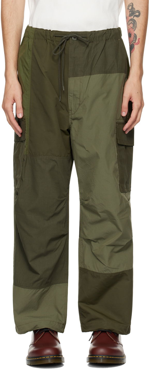 Cargo nohavice Comme des Garçons Homme Green Patchwork Cargo Pants Zelené | HN-P010-051, 0