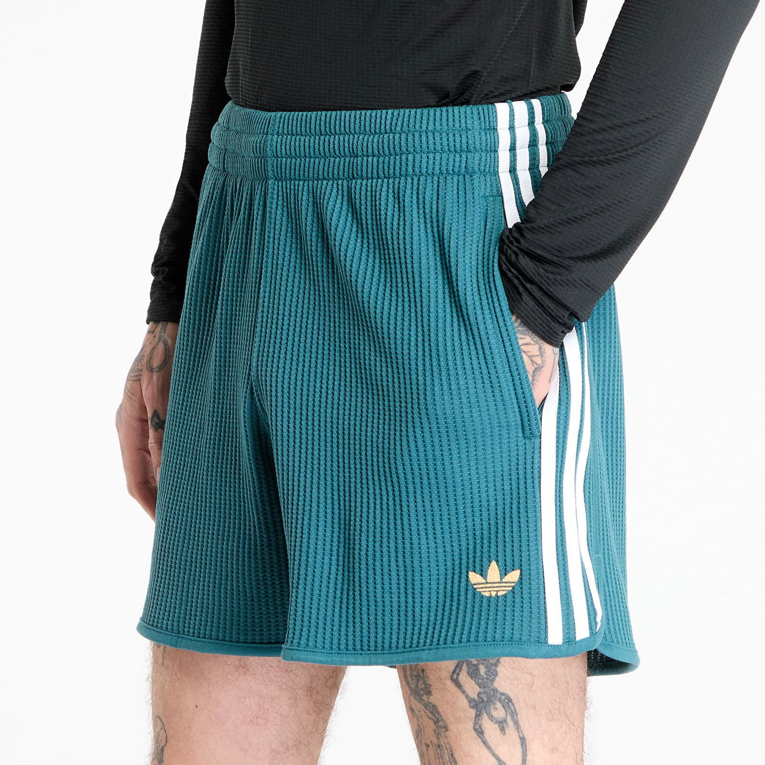Šortky adidas Originals adidas Waffle Knit Sprinter Shorts Zelené | KC0693, 1