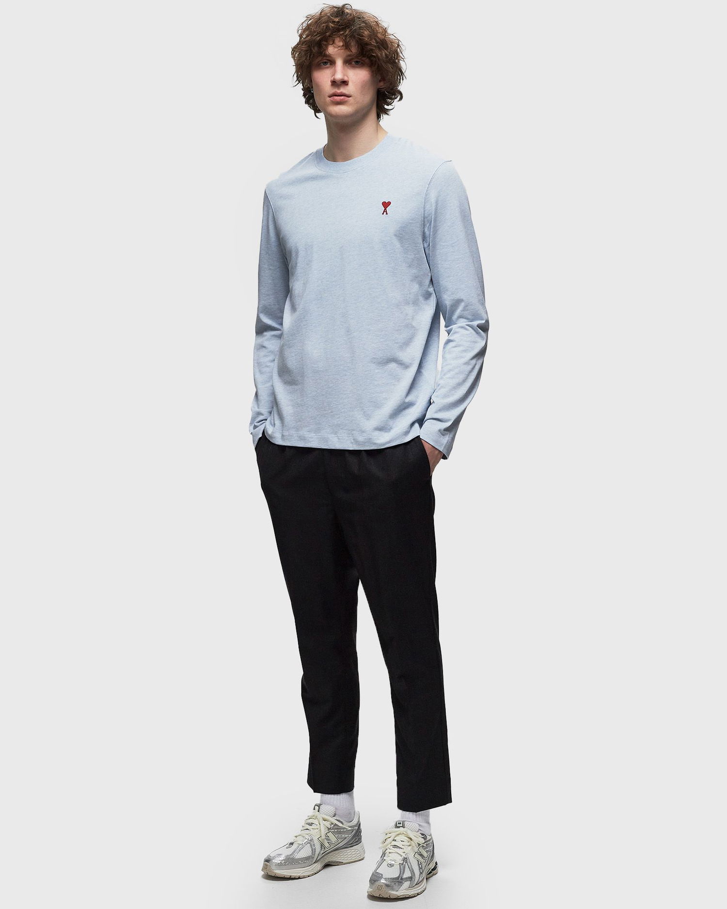 Tričko AMI Long Sleeve T-Shirt Navy | UTS205.726, 1