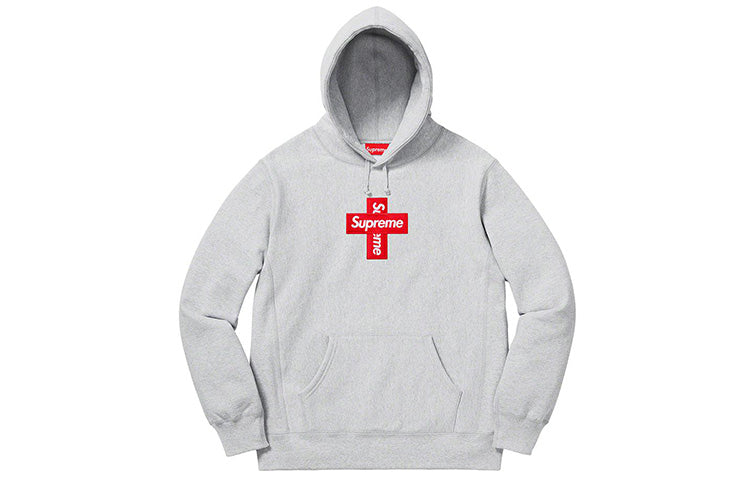Mikina Supreme Cross Box Logo Hoodie Šedá | SUP-FW20-335
