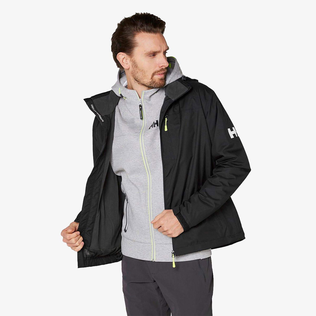 Vetrovka Helly Hansen Crew Hooded Midlayer Jacket Čierna | 33874-990, 0