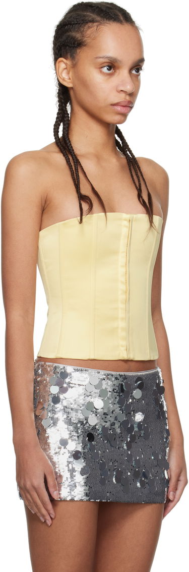 Podprsenka GUIZIO Guizio Satin Corset Top Biela | C00105W037, 4