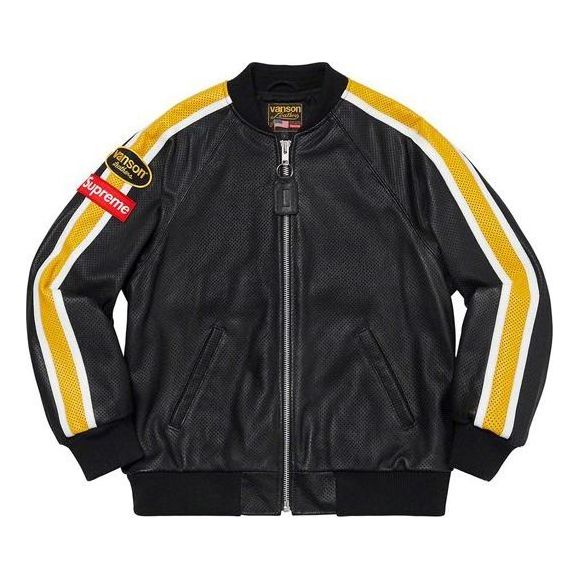 Bomber bunda Supreme Perforated Bomber Jacket Čierna | SUP-SS20-211