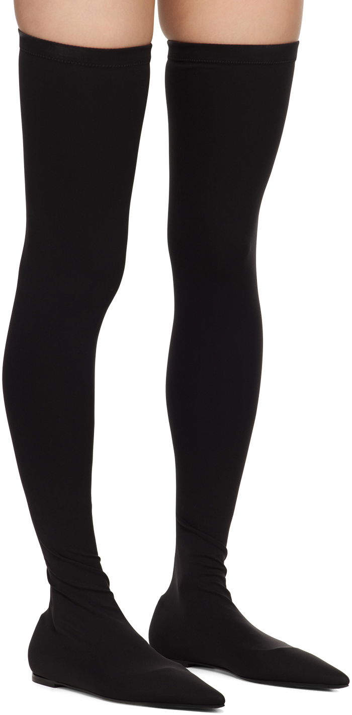 Stretch Jersey Thigh-High Flats