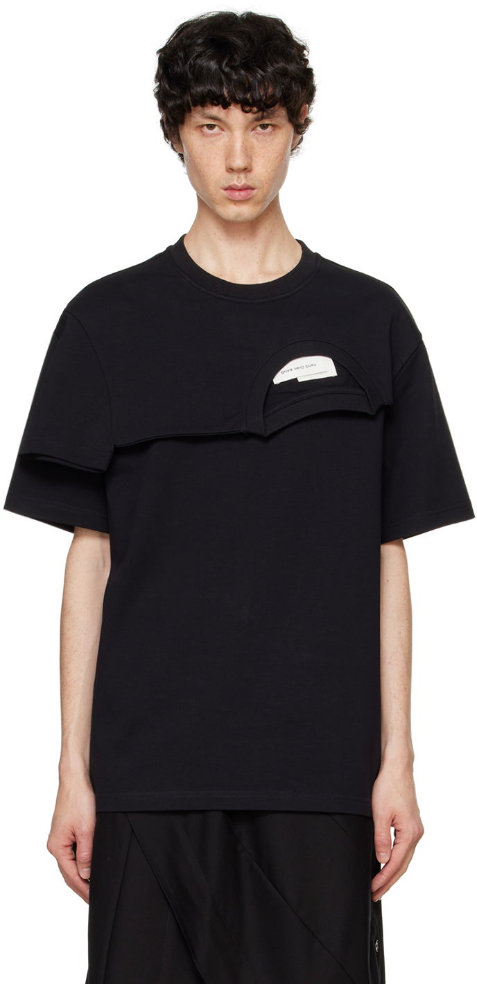 Tričko Feng Chen Wang Feng Chen Wang Double Collar T-Shirt Čierna | FF12TSH715B, 0