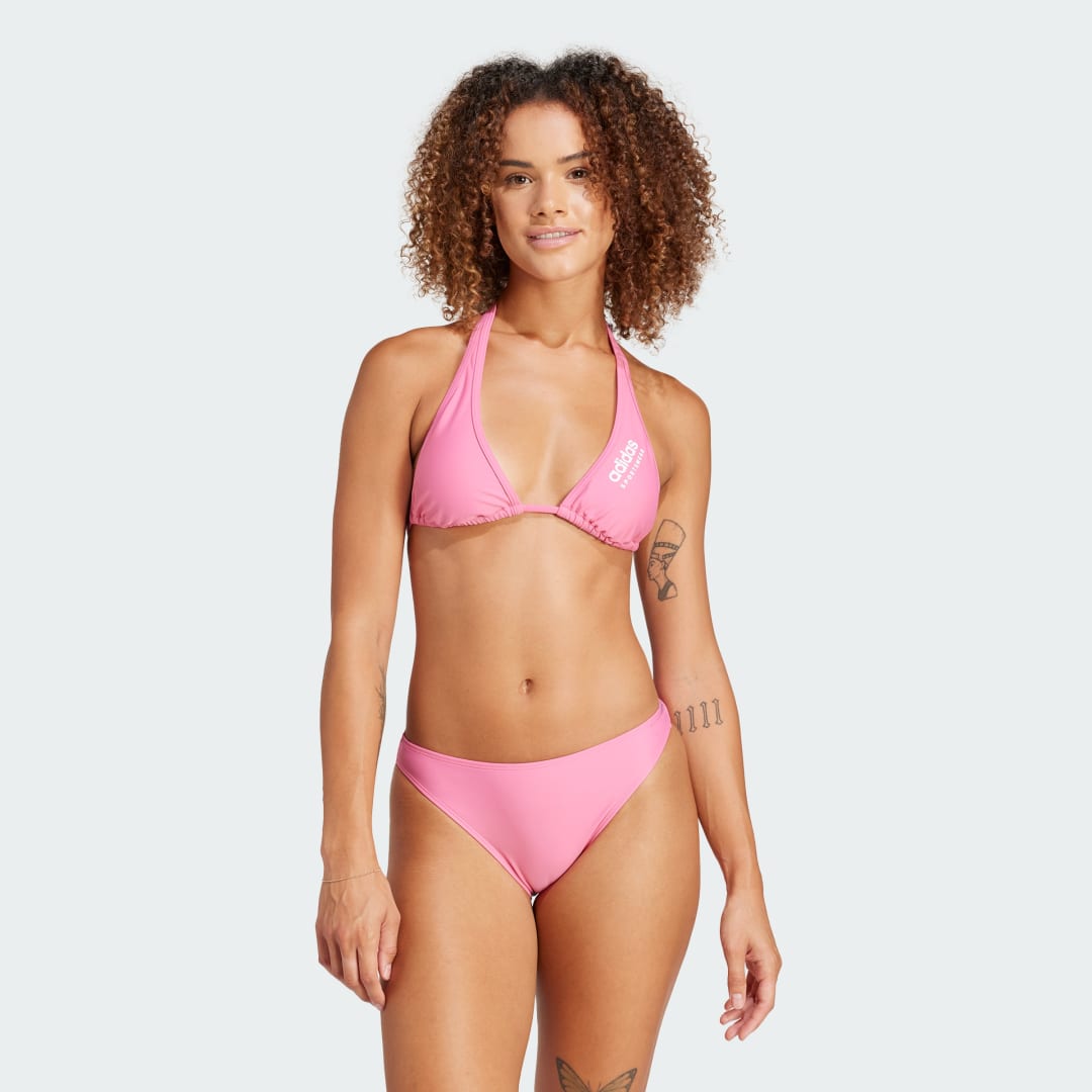 Plavky adidas Performance Sportswear Neckholder Bikini Ružová | IS9921, 1