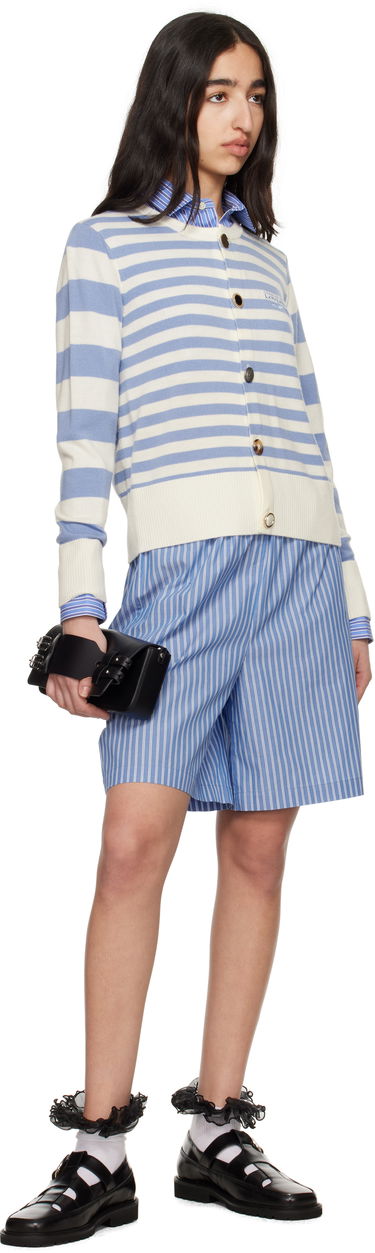 Sveter Charles Jeffrey Loverboy Charles Jeffrey LOVERBOY Striped Knit Cardigan Modrá | 54090201, 3