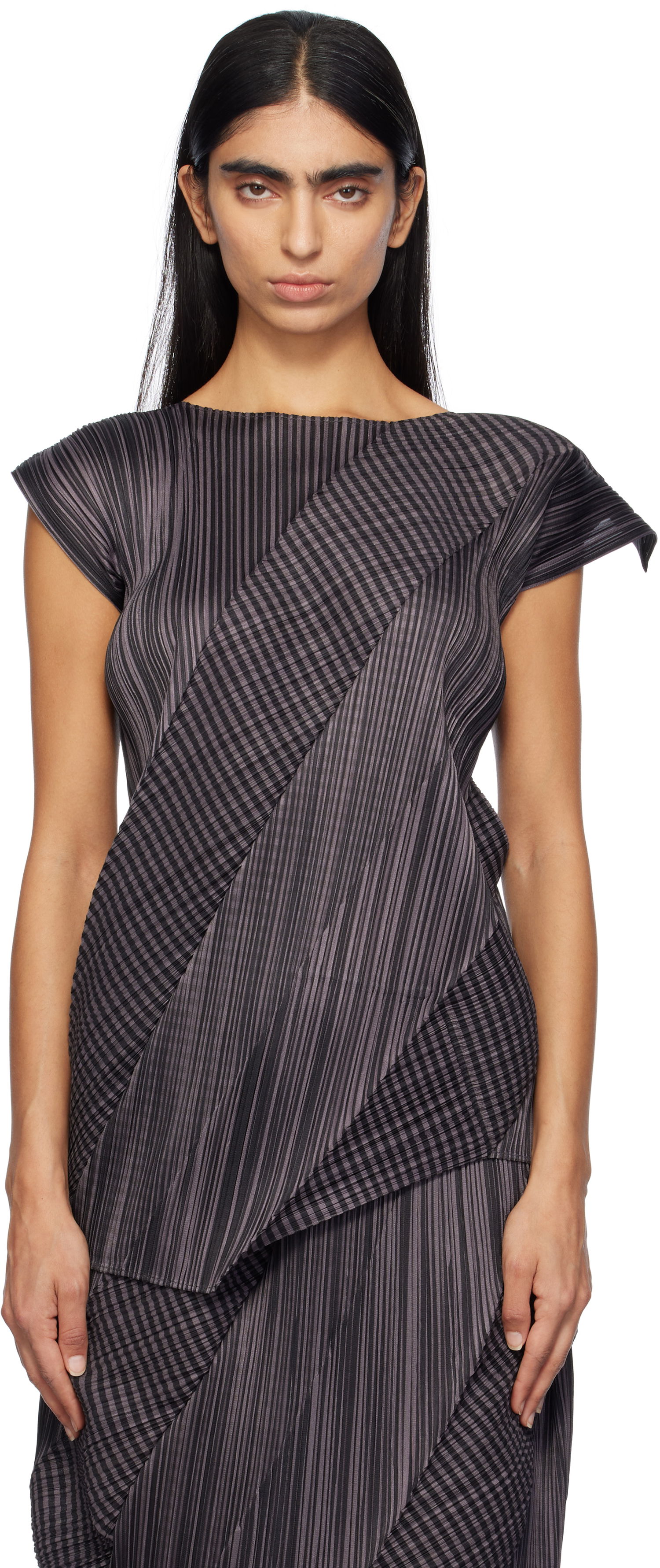 Tričko Pleats Please Issey Miyake Pleated T-Shirt Šedá | PP48JK441, 0