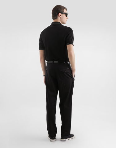 Polo tričko Dolce & Gabbana Silk Polo Shirt Čierna | GXZ02TJBSOIN0000, 2