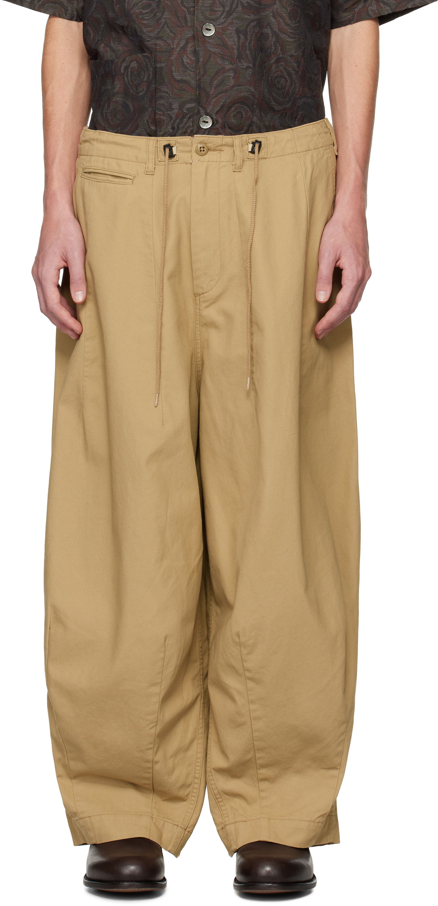 Nohavice Needles Trousers Béžová | PU247, 0