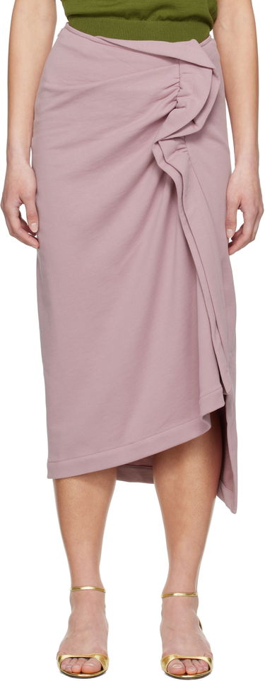 Sukňa Dries Van Noten Dries Van Noten Ruffled Cotton Midi Skirt Fialová | 251-011109-1610, 0