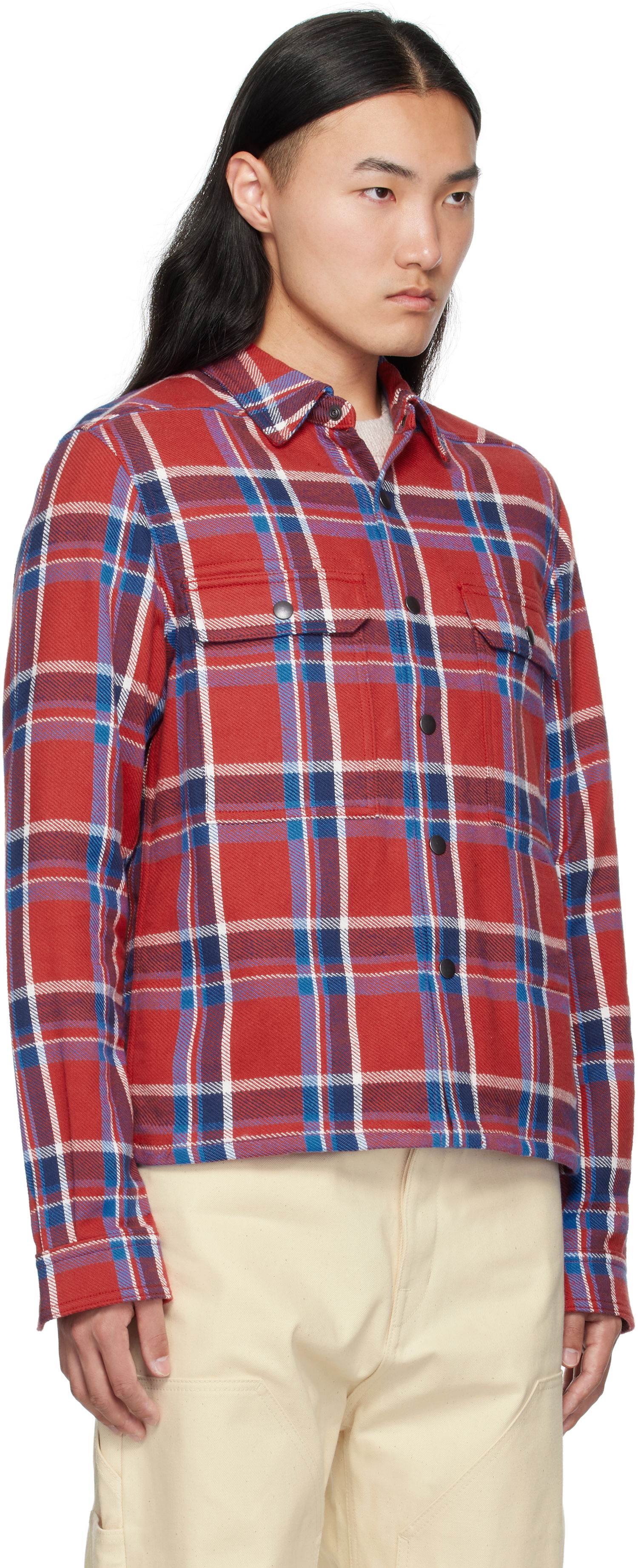 Košeľa Rick Owens Rick Owens DRKSHDW Hollywood Cropped Overshirt Červená | DL01E6299 HCPJP, 1