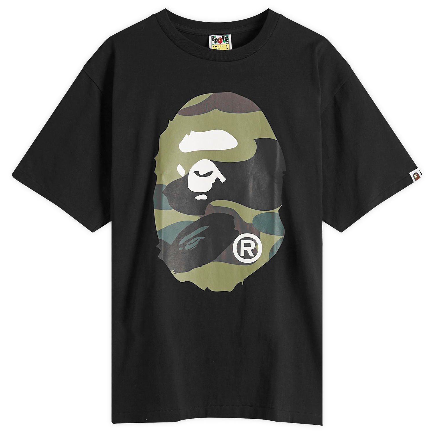 Tričko BAPE Giant 1St Camo Big Ape Head T-Shirt, Size Large Čierna | 001TEL301015M-BGN, 0