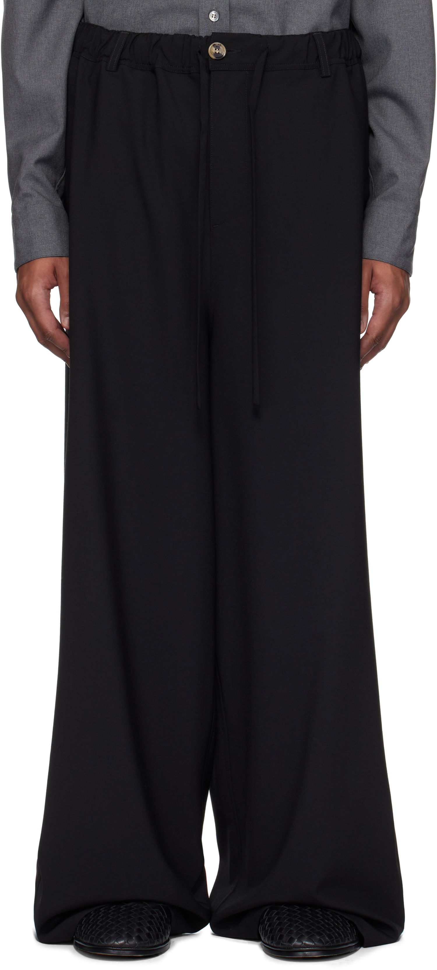 Nohavice Marni Marni Wool Wide-Leg Trousers Čierna | PUMU0290A1 UTP771, 0