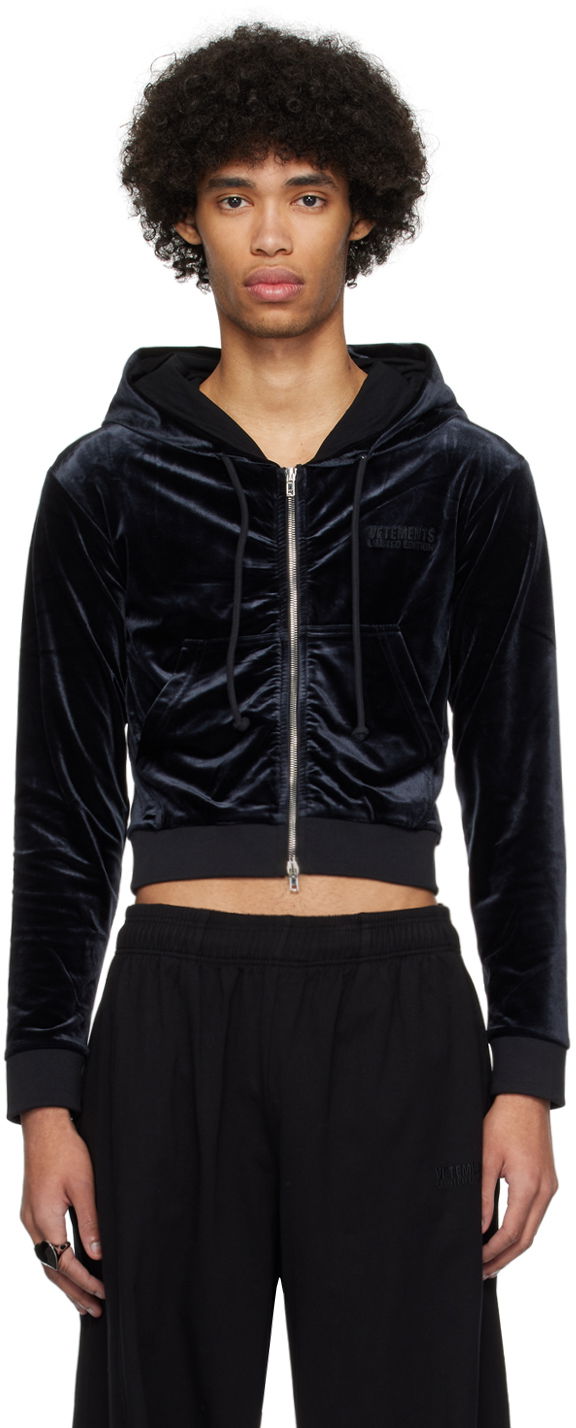 Mikina VETEMENTS Zip Hoodie Čierna | UE64HD100B, 0