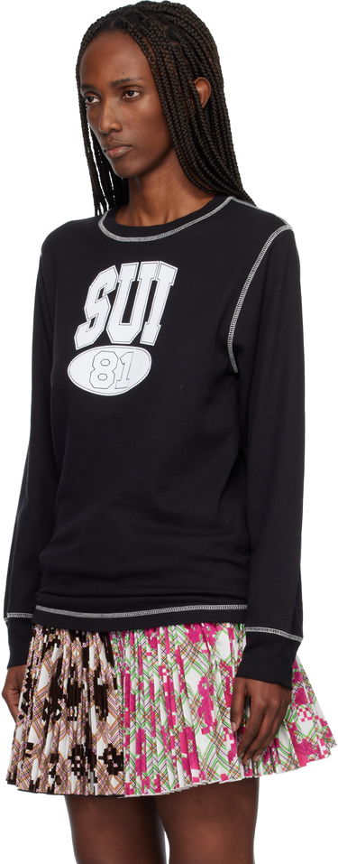 Tričko Anna Sui Anna Sui 'Sui 81' Ribbed Thermal Long-Sleeve T-shirt Rôznofarebný | T1026B1, 3