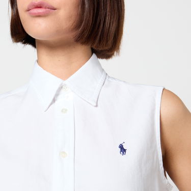 Nohavice Polo by Ralph Lauren Ralph Lauren Sleeveless Cotton Canvas Shirt Biela | 211906520001, 2