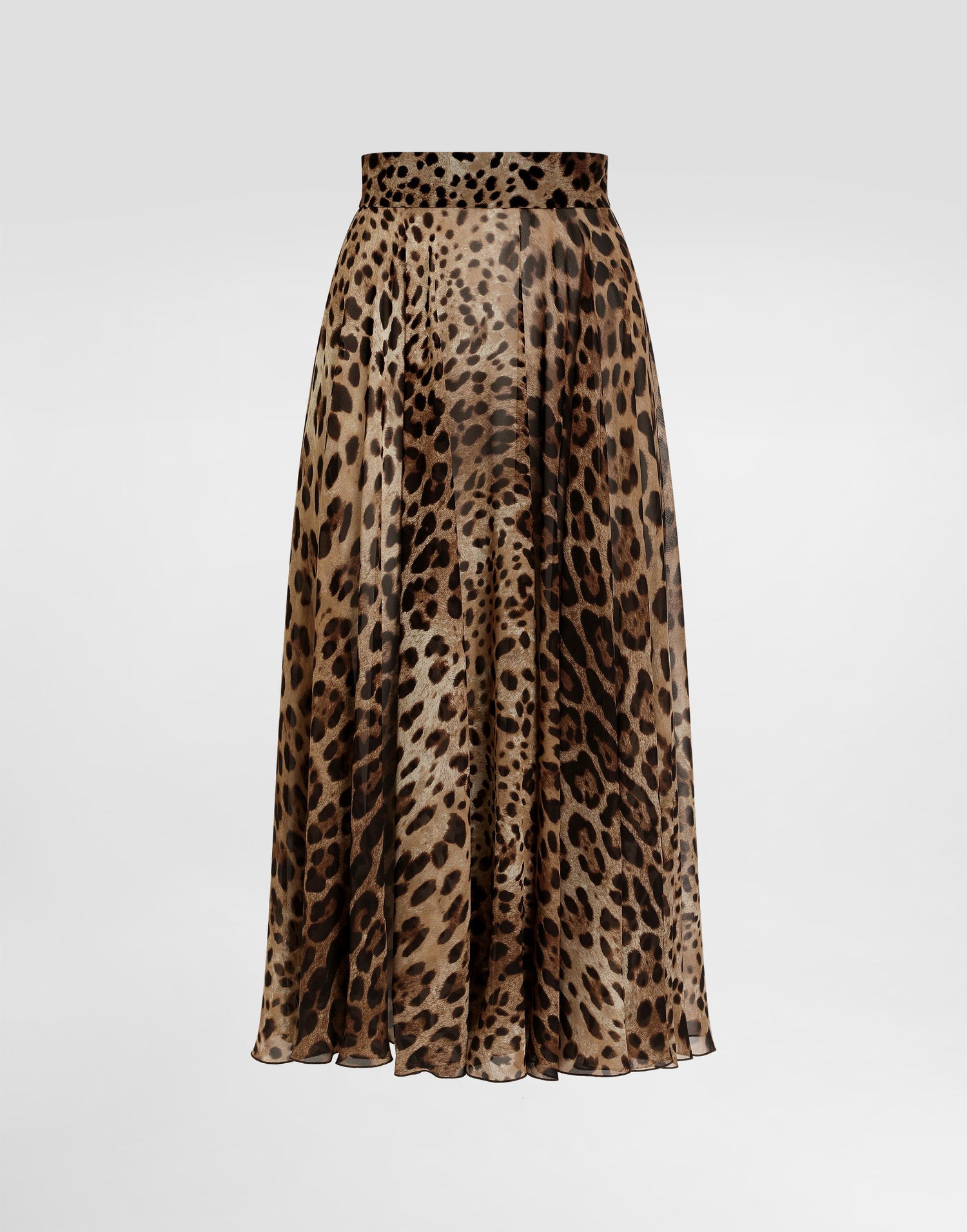 Sukňa Dolce & Gabbana Dolce & Gabbana Leopard-print Chiffon Circle Skirt 42 Rôznofarebný | F4CSOTIS1DYHY13M, 0