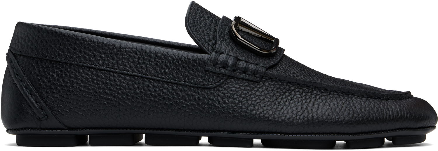 Doplnky Valentino Valentino Garavani VLogo Signature Grainy Calfskin Driving Loafers Čierna | 6Y2S0G30BNT, 0