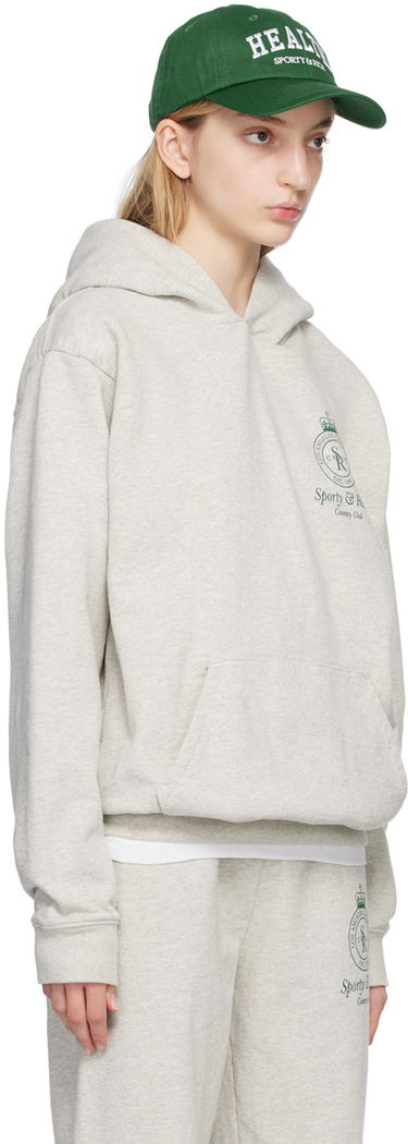 Mikina Sporty & Rich Sporty & Rich Crown Hoodie Šedá | HO661HO, 1