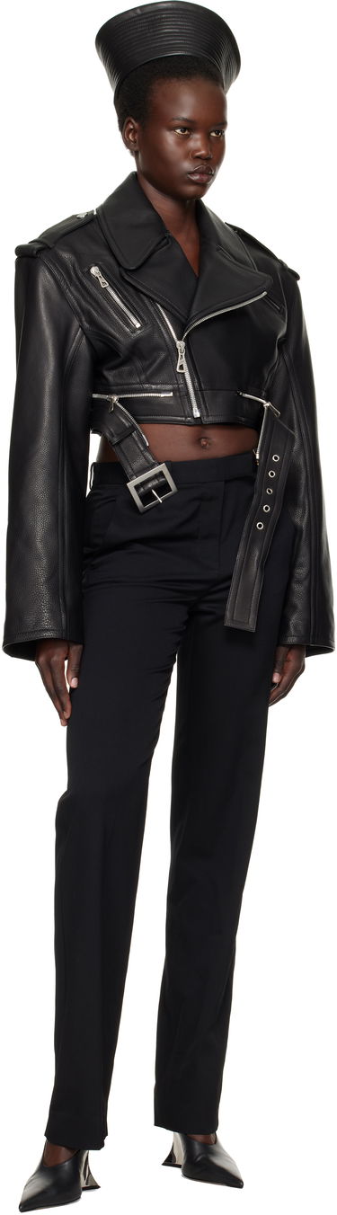 Bunda Jean Paul Gaultier Jean Paul Gaultier 'The Cropped Perfecto' Cropped Leather Jacket Čierna | 25/33-F-VE103B-L027-0062, 3