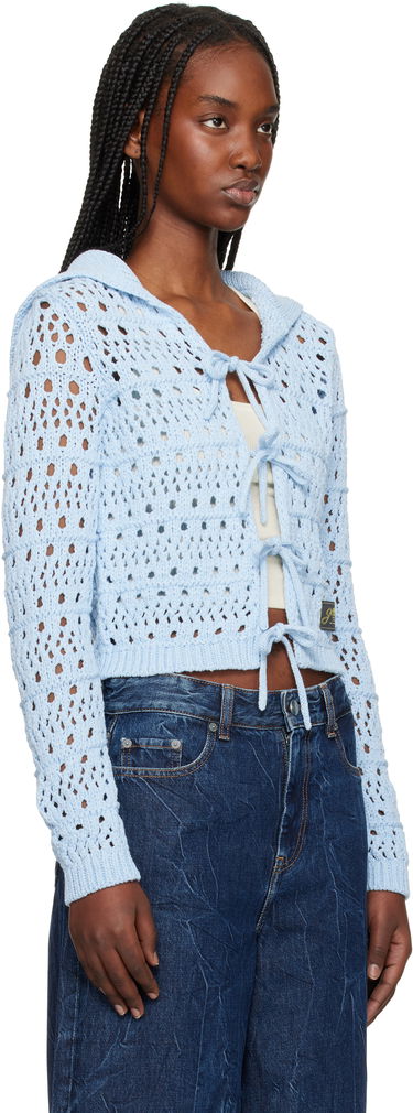 Sveter GANNI Ganni Tie String Knit Cardigan Modrá | K2429, 1