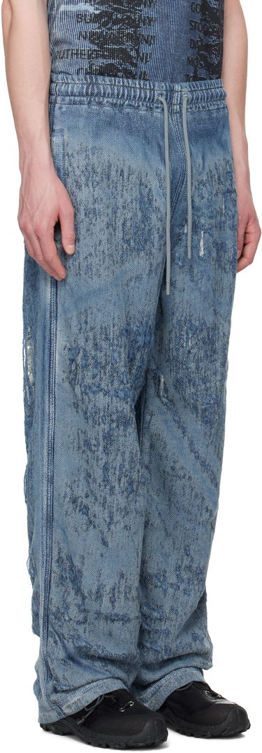 Tepláky Diesel Diesel D-Enimos-FSG Acid Wash Drawstring Lounge Pants Modrá | A18936-068RQ-01, 1