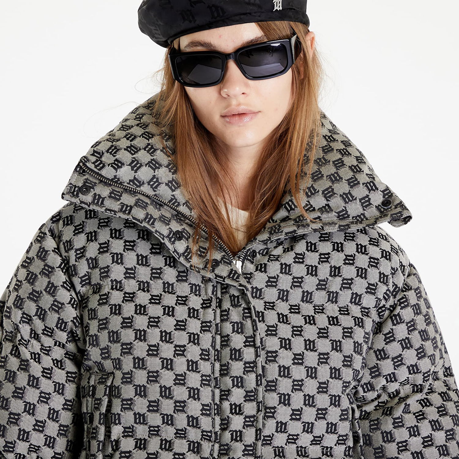 Prešívaná bunda MISBHV Monogram Jacquard Canvas Puffer Šedá | 3121W415, 1