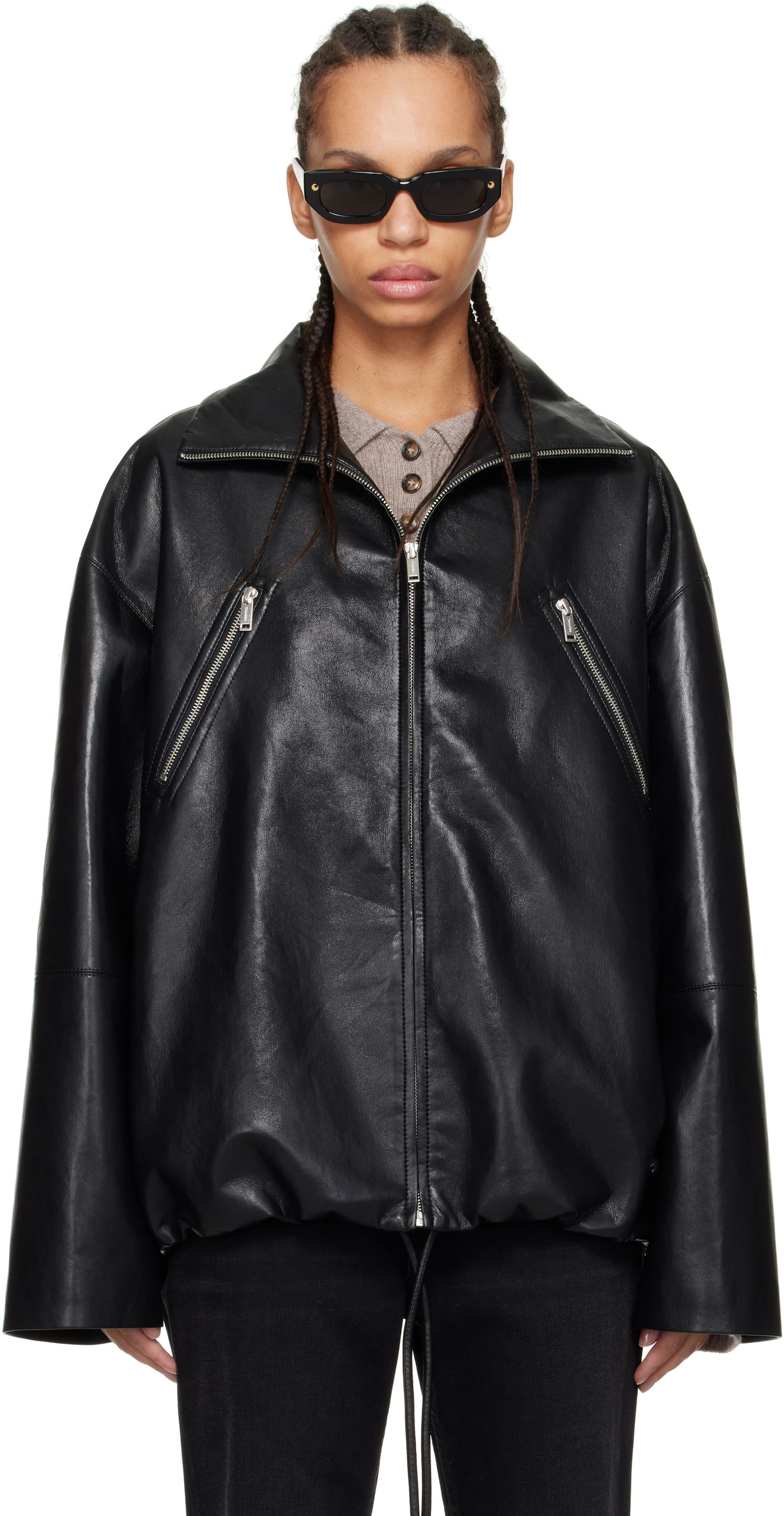 Bunda Nanushka Nanushka Aiman Faux-Leather Jacket Čierna | NW25RSJK13999, 0