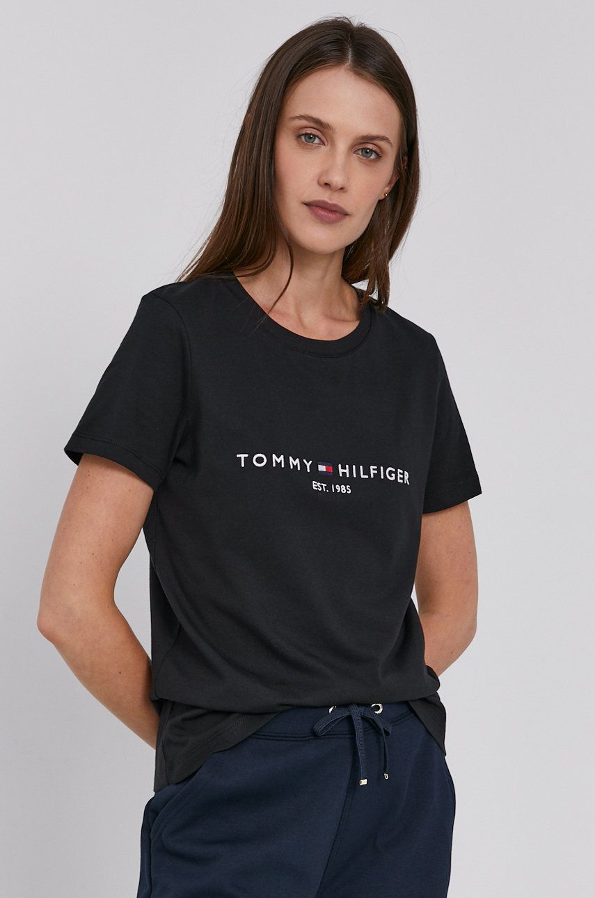 Tričko Tommy Hilfiger T-Shirt Čierna | WW0WW31999.NOS, 0