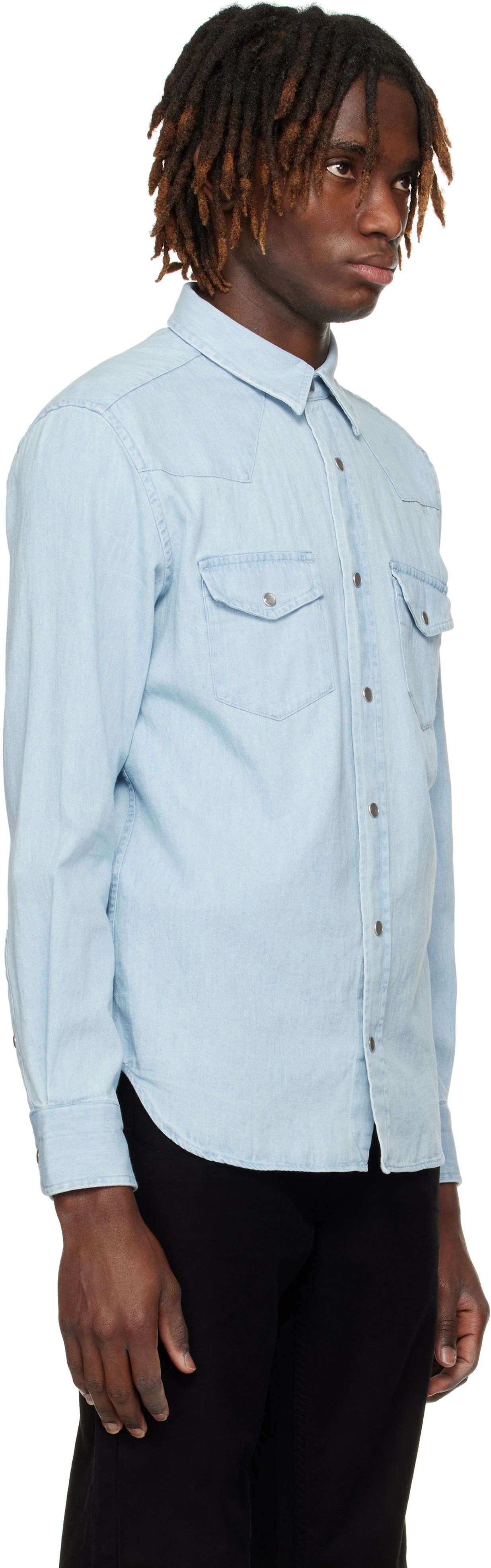 Košeľa Tom Ford TOM FORD Western Denim Shirt Modrá | HDS001-FMC130F24, 1