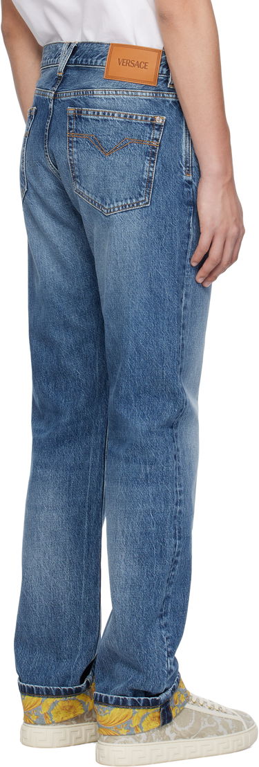 Džínsy Versace Versace Stonewashed Cuffed Jeans Modrá | 1018013_1A12886, 2