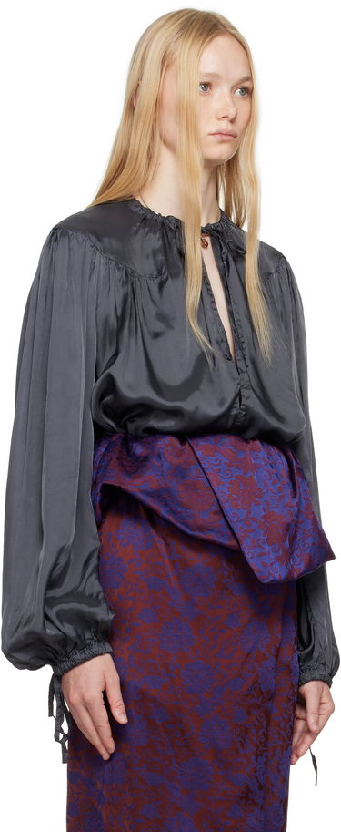 Košeľa Dries Van Noten Dries Van Noten Drawstring Blouse Čierna | 251-010710-1427, 1