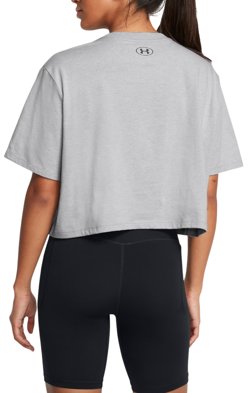 Crop Top Under Armour Cropped Branded Short Sleeve T-Shirt Šedá | 1386846-012, 1