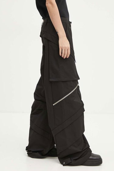 Cargo nohavice HELIOT EMIL High Waist Wide Leg Cargo Pants Čierna | HE.W.10.149.BLK01, 3