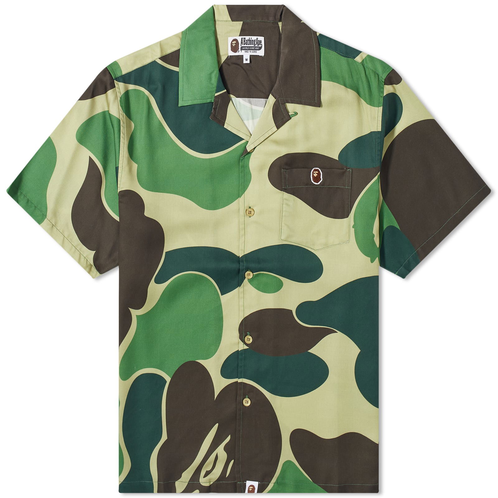 ABC Camo Open Collar Shirt Green