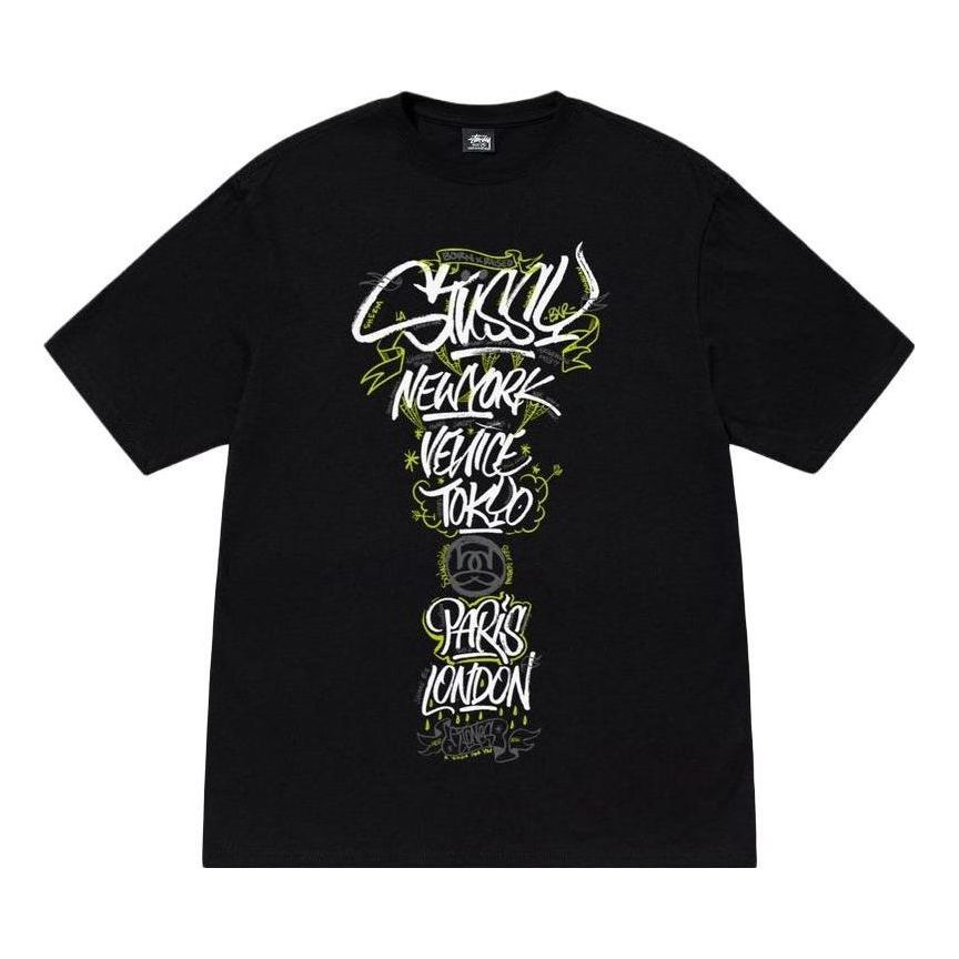 Tričko Stüssy Stussy x Born X Raised Handstyles T-Shirt Čierna | 3903853, 0