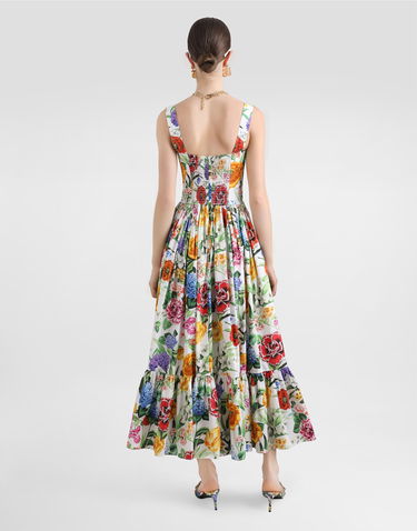 Šaty Dolce & Gabbana Dolce & Gabbana Long Corset Dress with Floral Print Rôznofarebný | F6AEITHS5S5HA5KU, 2